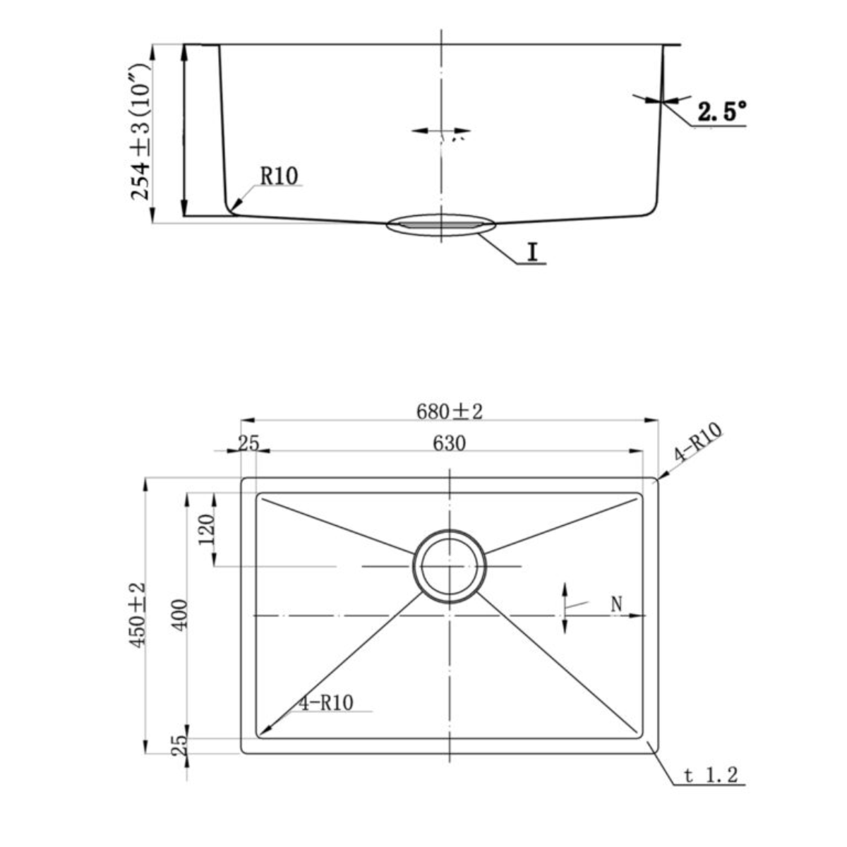 Fidelis FSD-21214A Stainless Steel Sink - view 2